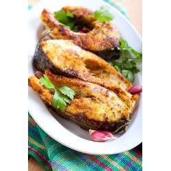 Karp pieczony z pieczarkami